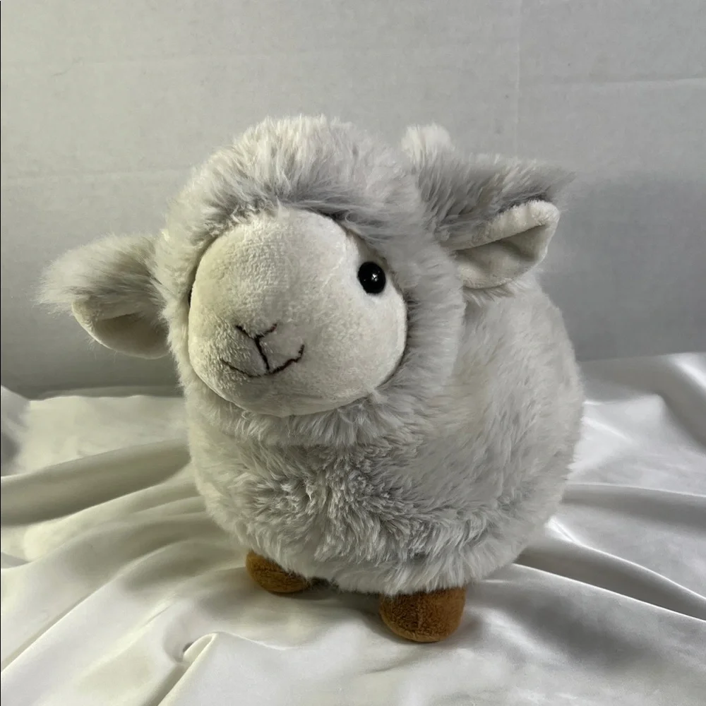 DOLLIBU Fluffy Gray Sheep‎ Plush Stuffed Animal Farm Decor Soft Adorable